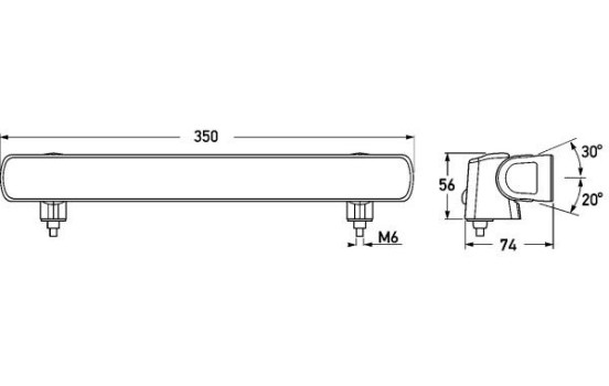 Werkl Duraled BL350 9-33V extra ancho, Imagen 3