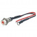 Foliatec Lámpara de control LED cromada - rojo fuego Ø = 10 mm - 1 pieza