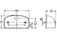 Lámpara de matrícula 2KA 001 386-231 Hella