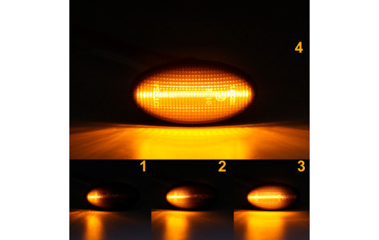 Juego de luces intermitentes laterales LED adecuadas para Toyota Aygo 2005-2014 y 2014- / Proace 2013- - Gris humo - inc, Imagen 8