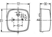 Luz trasera 2SE 002 578-701 Hella
