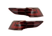 Set LED Achterlichten passend voor Volkswagen Golf VIII 2020- excl. Variant - Rood/Smoke - incl. Dyn