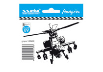 Auto Tattoo Sticker Helicopter - 9,6x7cm