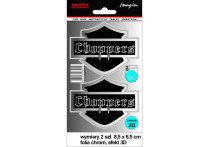 AutoTattoo Sticker Choppers 3D Chrome - 8,5 x 6,5cm