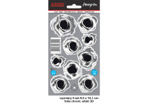 AutoTattoo Sticker Shotgun Traces 3D Chrome - 9,5 x 16,1 cm