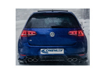Oneway Achterbumperskirt (Diffuser) passend voor Volkswagen Golf VII HB R 2013-2016 - Glanzend zwart