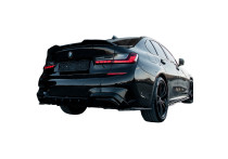 Oneway Achterbumperskirts (Hoeken) passend voor BMW 3-Serie G20/G21 M-Pack 2018-2022 Glanzend zwart