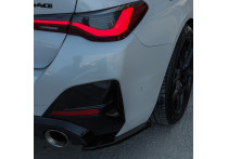 Oneway Achterbumperskirts (Hoeken) passend voor BMW 4-Serie G26 M-Pack/M440i 2021- - Glanzend zwart