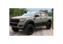 Oneway Set deurpanelen passend voor Ford Ranger T6/T7/T8 2012-2022 - Glanzend zwart