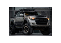 Oneway Set deurpanelen passend voor Ford Ranger T6/T7/T8 2012-2022 (Jumbo) - Matzwart