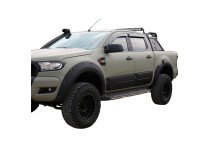 Oneway Set deurpanelen passend voor Ford Ranger T6/T7/T8 2012-2022 - Matzwart