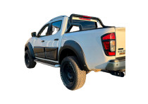 Oneway Set deurpanelen passend voor Nissan Navara NP300 (D23) 2014-2021 (Jumbo) - Matzwart