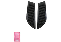 Oneway Set motorkapluchtinlaten Pick-Up 4x4 - Universeel - Glanzend zwart