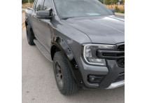 Oneway Set spatbordverbreders (Fender Flares) passend voor Ford Ranger T9 2022-  - Glanzend zwart