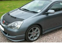 Motorkapsteenslaghoes Honda Civic 3 deurs / TypeR 2002-2004 zwart