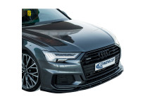 Oneway Voorspoilerlip Audi A6 S-Line/S6 C8 (Sedan/Avant) 2018- - Versie 3 - Glanzend zwart