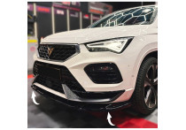 Oneway Voorspoilerlip passend voor Cupra Ateca 2018-2021 &amp; Facelift 2021-2024 - Glanzend zwart