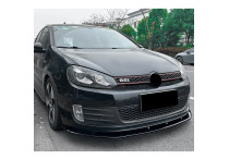 Voorspoilerlip passend voor Volkswagen Golf VI GTi 2008-2012 (Glanzend Zwart ABS)
