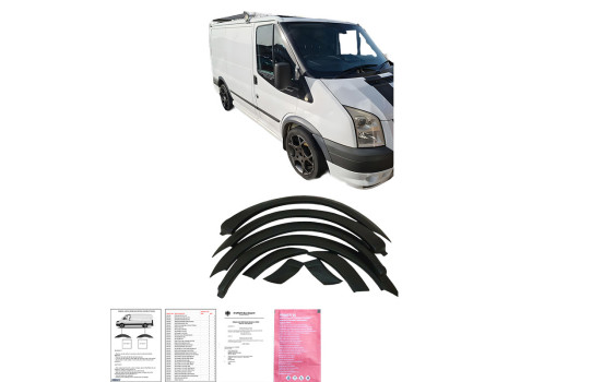 Jeu d'élargisseurs d'ailes à usage unique pour Ford Transit MK7 2006-2014 - Noir mat, Image 3