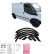 Jeu d'élargisseurs d'ailes à usage unique pour Ford Transit MK7 2006-2014 - Noir mat, Vignette 4