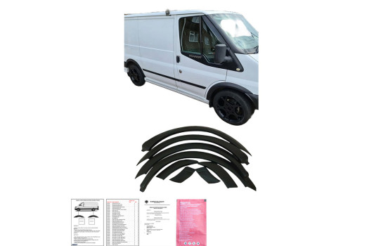 Jeu d'élargisseurs d'ailes à usage unique pour Ford Transit MK7 2006-2014 - Noir mat, Image 4