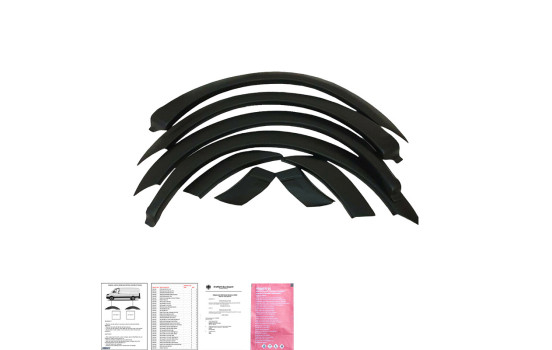 Jeu d'élargisseurs d'ailes à usage unique pour Ford Transit MK7 2006-2014 - Noir mat, Image 5