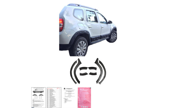 Jeu d'extensions d'ailes (garnitures) à usage unique pour Dacia Duster I 2010-2017 Off-Road - Noir mat, Image 2