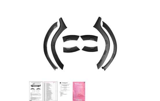 Jeu d'extensions d'ailes (garnitures) à usage unique pour Dacia Duster I 2010-2017 Off-Road - Noir mat, Image 3