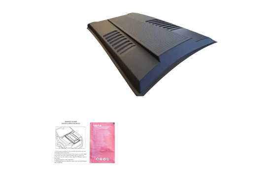 Prise d'air de capot unidirectionnelle (scoop) pour Mitsubishi L200 Triton 6 2019- - Noir mat, Image 5
