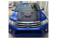 Prise d'air de capot unidirectionnelle (scoop) pour Toyota Hilux 8e génération 2015-2020 - Version 2 - Noir mat