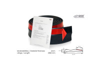 Aileron avant/jupe latérale universel RDX Safe 'N Style 250 cm en caoutchouc EPDM noir