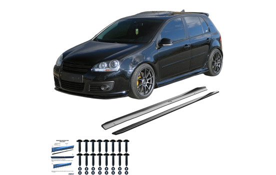 Bas de caisse à sens unique compatibles avec Volkswagen Golf V GTi/GTD 2003-2008 - Noir brillant, Image 5