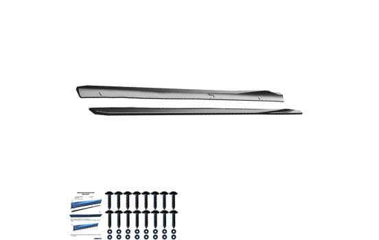 Bas de caisse à sens unique compatibles avec Volkswagen Golf V GTi/GTD 2003-2008 - Noir brillant, Image 6