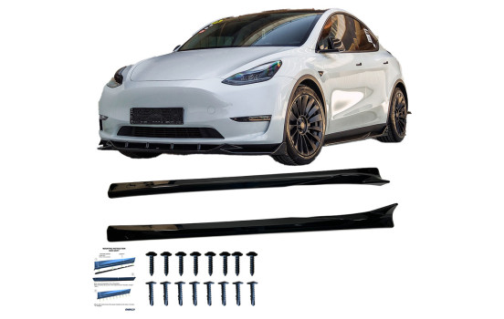 Bas de caisse unidirectionnels pour Tesla Model Y 2019-2025 - Noir brillant, Image 6