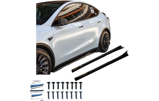 Bas de caisse unidirectionnels pour Tesla Model Y 2019-2025 - Noir brillant, Image 7