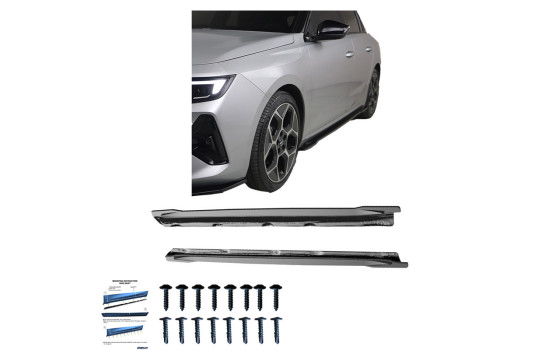 Ensemble de jupes latérales à usage unique pour Opel Astra L HB/ST 2021- - Noir brillant