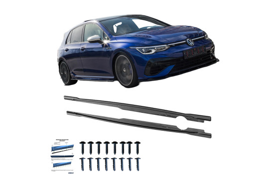 Ensemble de jupes latérales à usage unique pour Volkswagen Golf VIII HB/Variant R 2020- - Noir brillant, Image 3