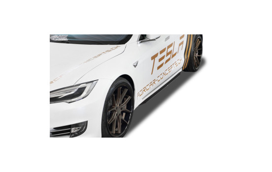 Jupes latérales 'Slim' Tesla Model S 2014-2016 & 2016- (ABS noir brillant)
