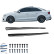 Jupes latérales unidirectionnelles pour Audi S3 8V/8V Facelift Berline/Cabriolet 2013-2020 - Noir brillant, Vignette 4