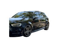 Jupes latérales unidirectionnelles pour Audi S3 8V/8V Facelift Sportback 2013-2020 - Noir brillant