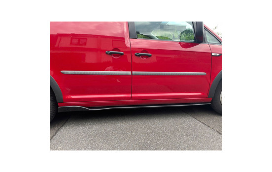 Jupes latérales unidirectionnelles pour Volkswagen Caddy MK4 2015-2020 - Noir brillant