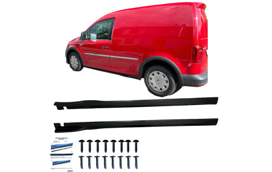 Jupes latérales unidirectionnelles pour Volkswagen Caddy MK4 2015-2020 - Noir brillant, Image 8
