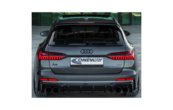 Becquet de toit unidirectionnel (capuchon) pour Audi A6 S-Line/S6 C8 Avant 2018- - Noir brillant, Image 2