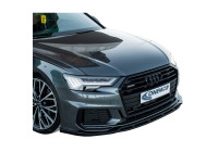 Becquet avant unidirectionnel Audi A6 S-Line/S6 C8 (Berline/Avant) 2018- - Version 3 - Noir brillant