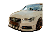 Becquet avant unidirectionnel pour Audi S3 Sportback 8V 2013-2016 – Noir brillant