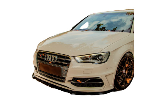 Becquet avant unidirectionnel pour Audi S3 Sportback 8V 2013-2016 – Noir brillant