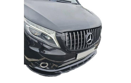 Becquet avant unidirectionnel pour Mercedes Vito W447 2014- - Noir brillant