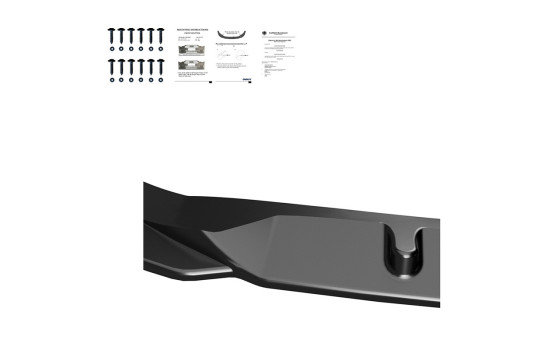 Becquet avant unidirectionnel pour Mercedes Vito W447 2014- - Noir brillant, Image 7