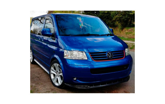 Becquet avant unidirectionnel pour Volkswagen Transporter T5 2003-2009 – Noir brillant, Image 3