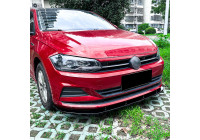 Lèvre de spoiler avant sur mesure pour Volkswagen Polo (AW) 2017 - excl. R-Line/GTi (ABS Noir Brillant)
